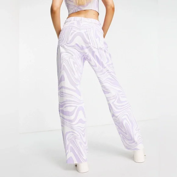 Signature8 Wide Leg Jean in Lilac Swirl - Picture 2 of 13